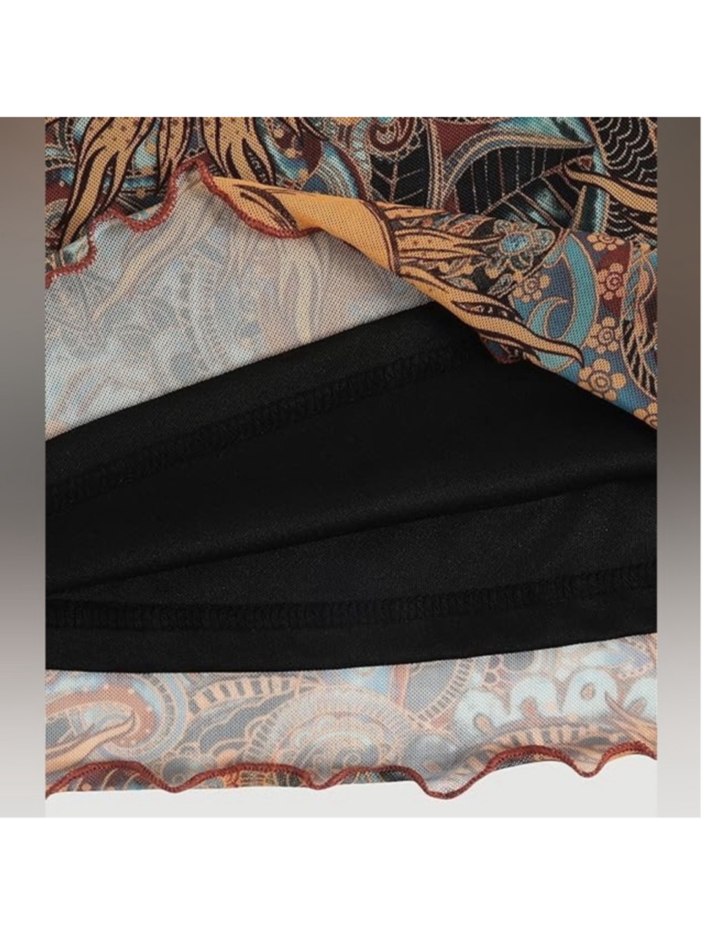Milumia Sunburst Patterned Mini Dress - Picture 5 of 11
